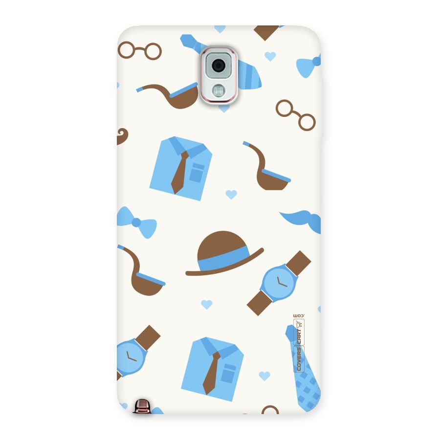 Pipe Hat Watch Pattern Back Case for Galaxy Note 3
