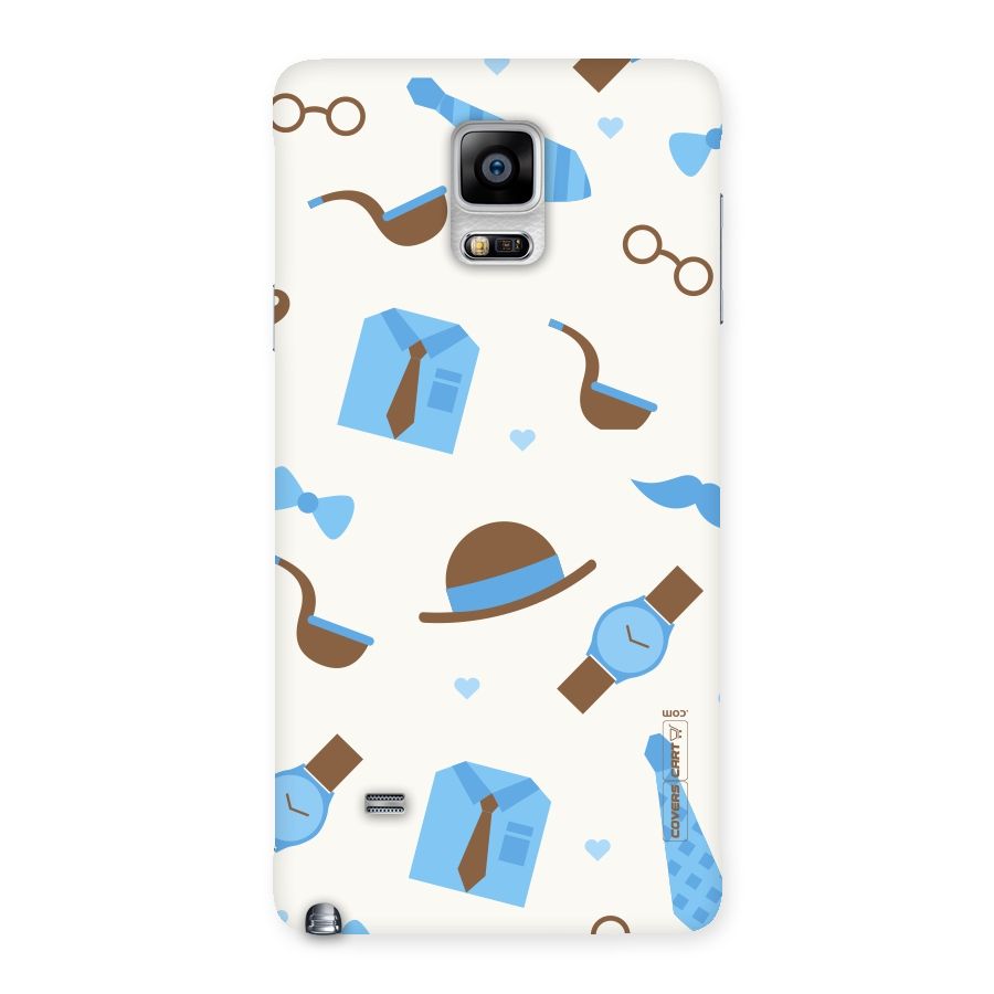Pipe Hat Watch Pattern Back Case for Galaxy Note 4