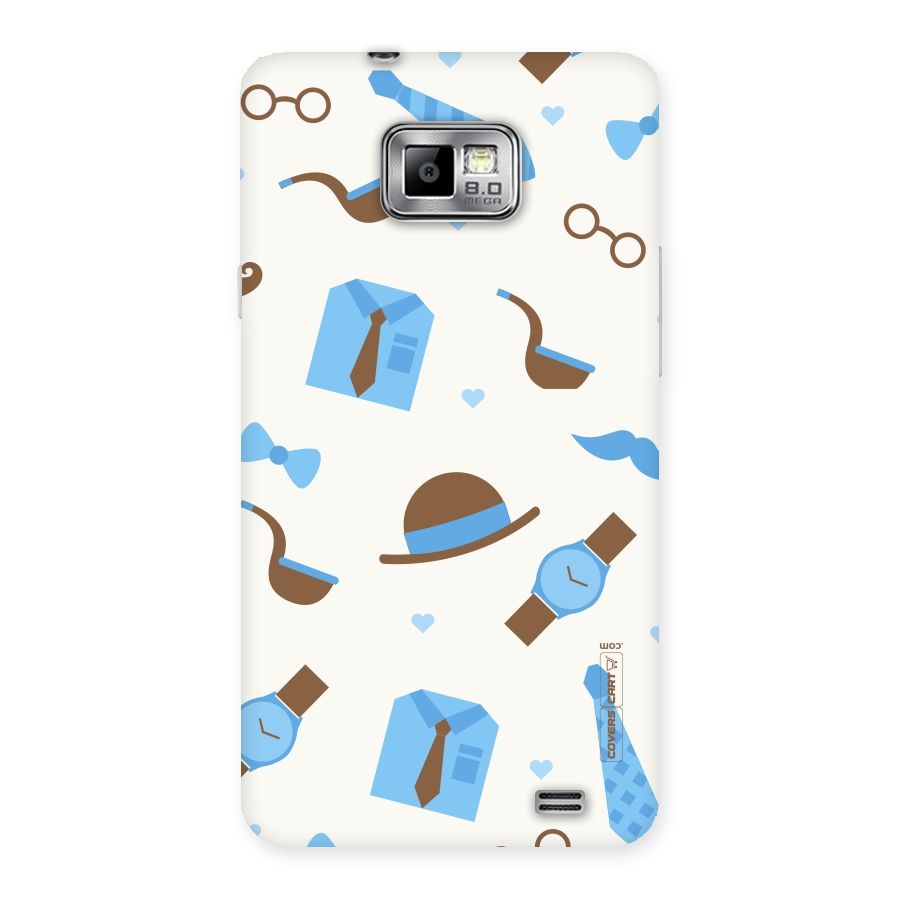 Pipe Hat Watch Pattern Back Case for Galaxy S2