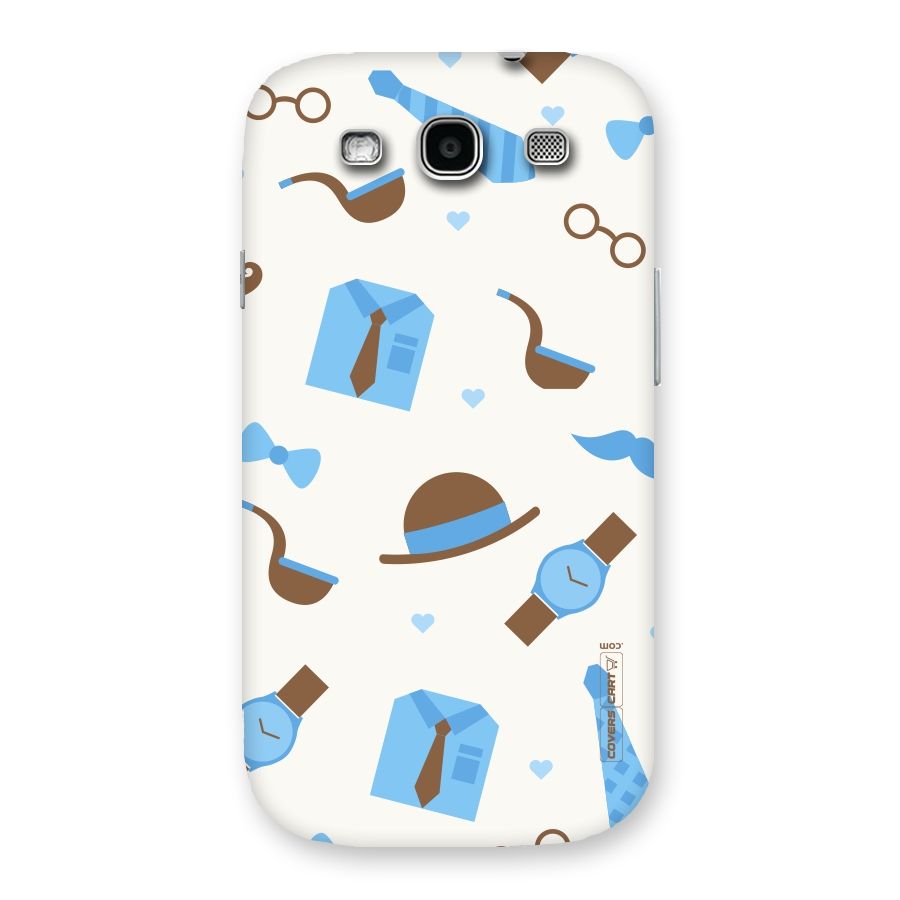 Pipe Hat Watch Pattern Back Case for Galaxy S3