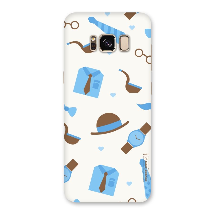Pipe Hat Watch Pattern Back Case for Galaxy S8