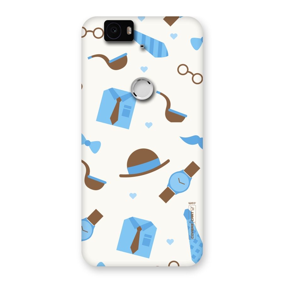 Pipe Hat Watch Pattern Back Case for Google Nexus-6P