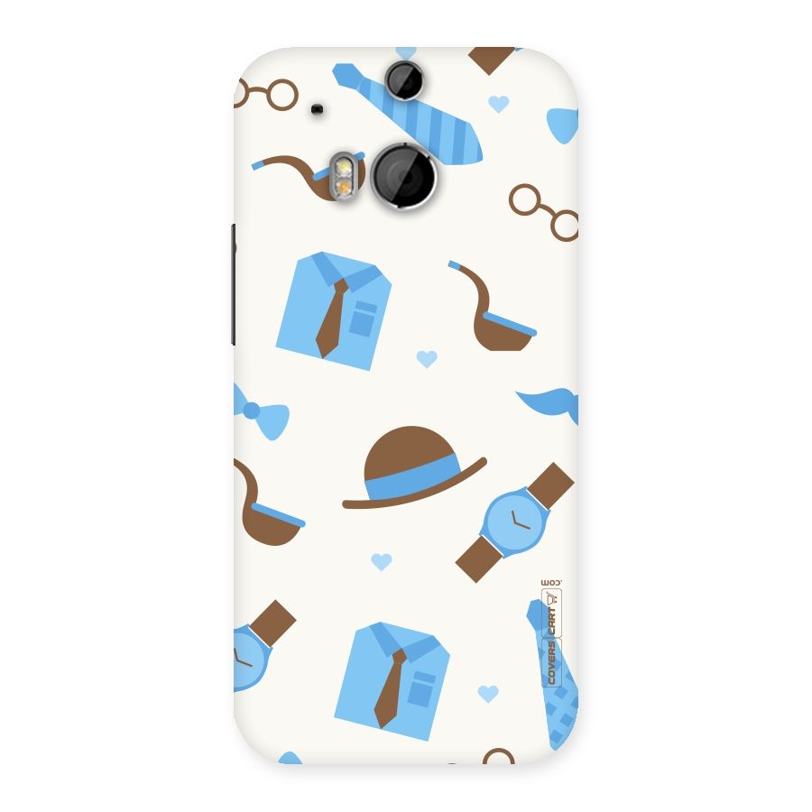 Pipe Hat Watch Pattern Back Case for HTC One M8