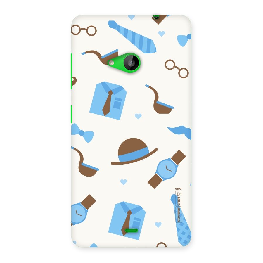 Pipe Hat Watch Pattern Back Case for Lumia 535