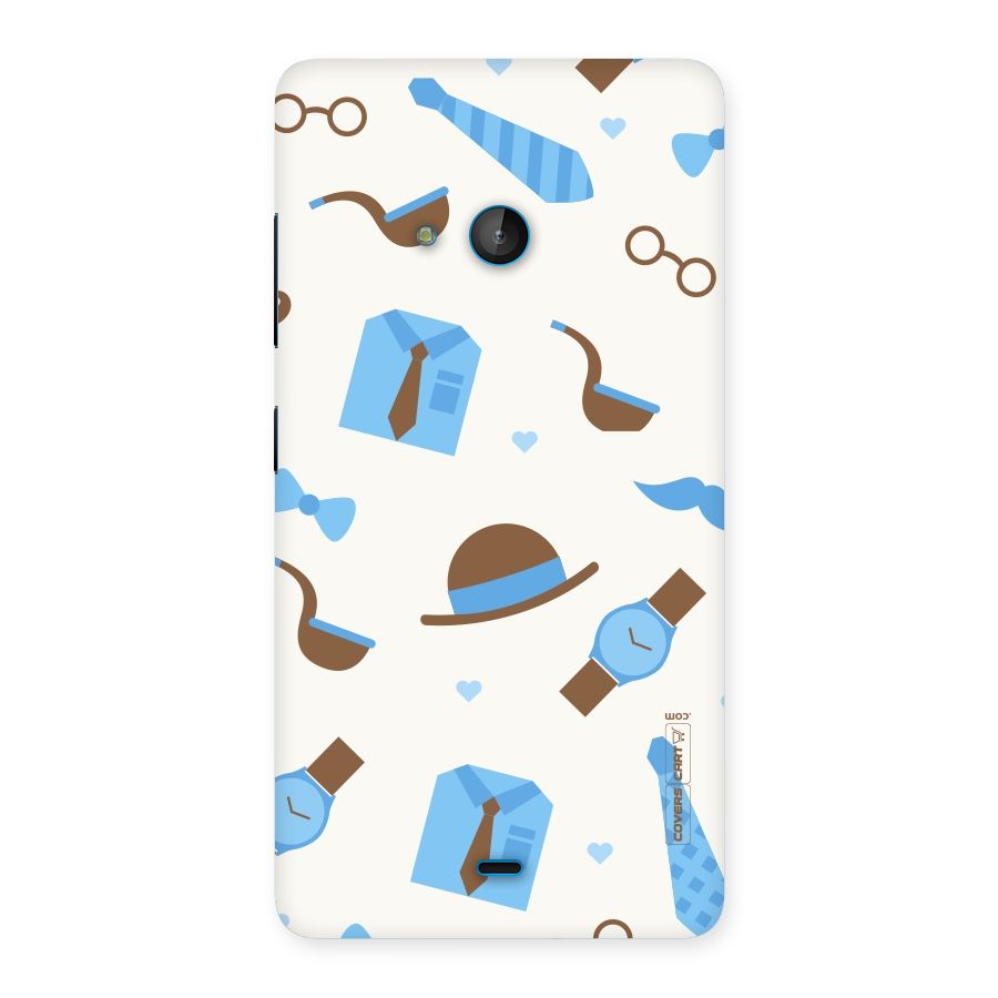 Pipe Hat Watch Pattern Back Case for Lumia 540