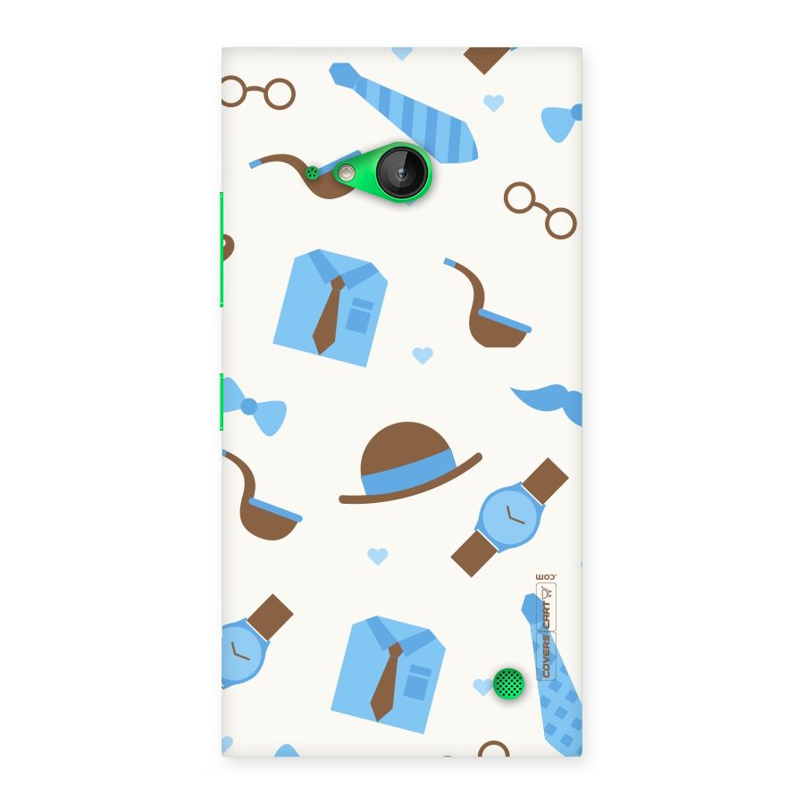 Pipe Hat Watch Pattern Back Case for Lumia 730