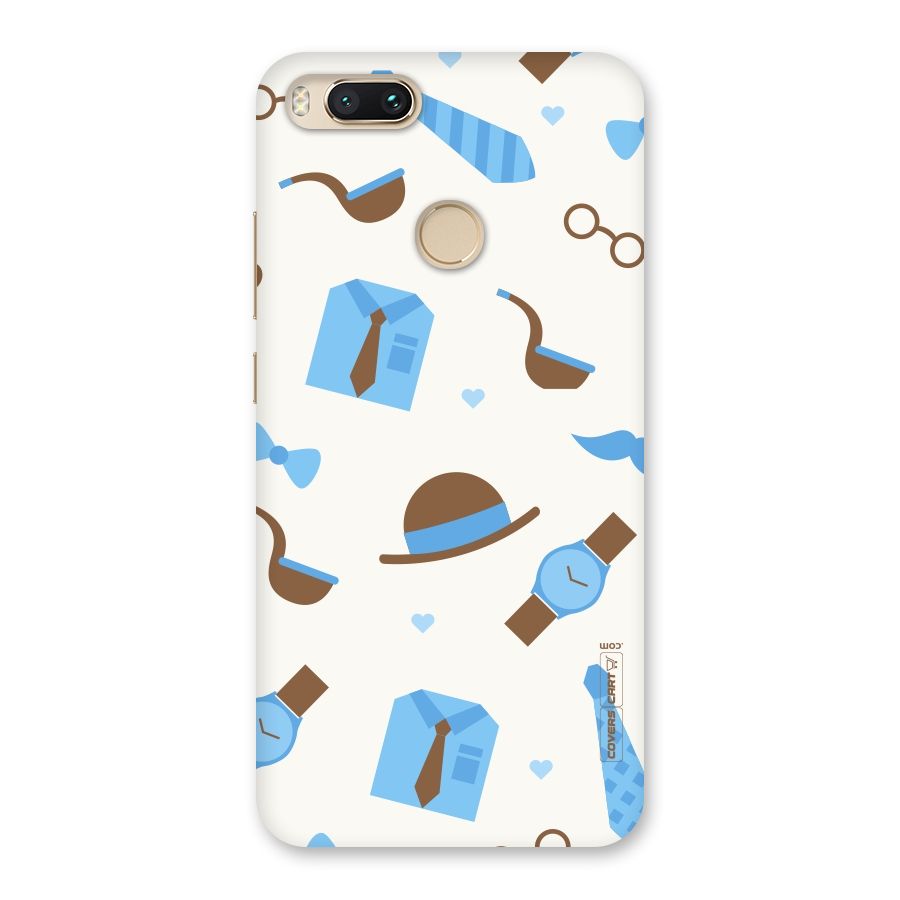Pipe Hat Watch Pattern Back Case for Mi A1