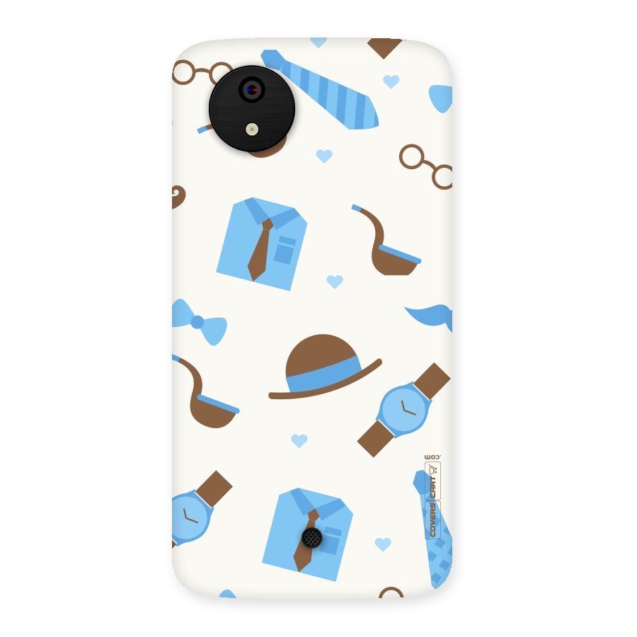 Pipe Hat Watch Pattern Back Case for Micromax Canvas A1