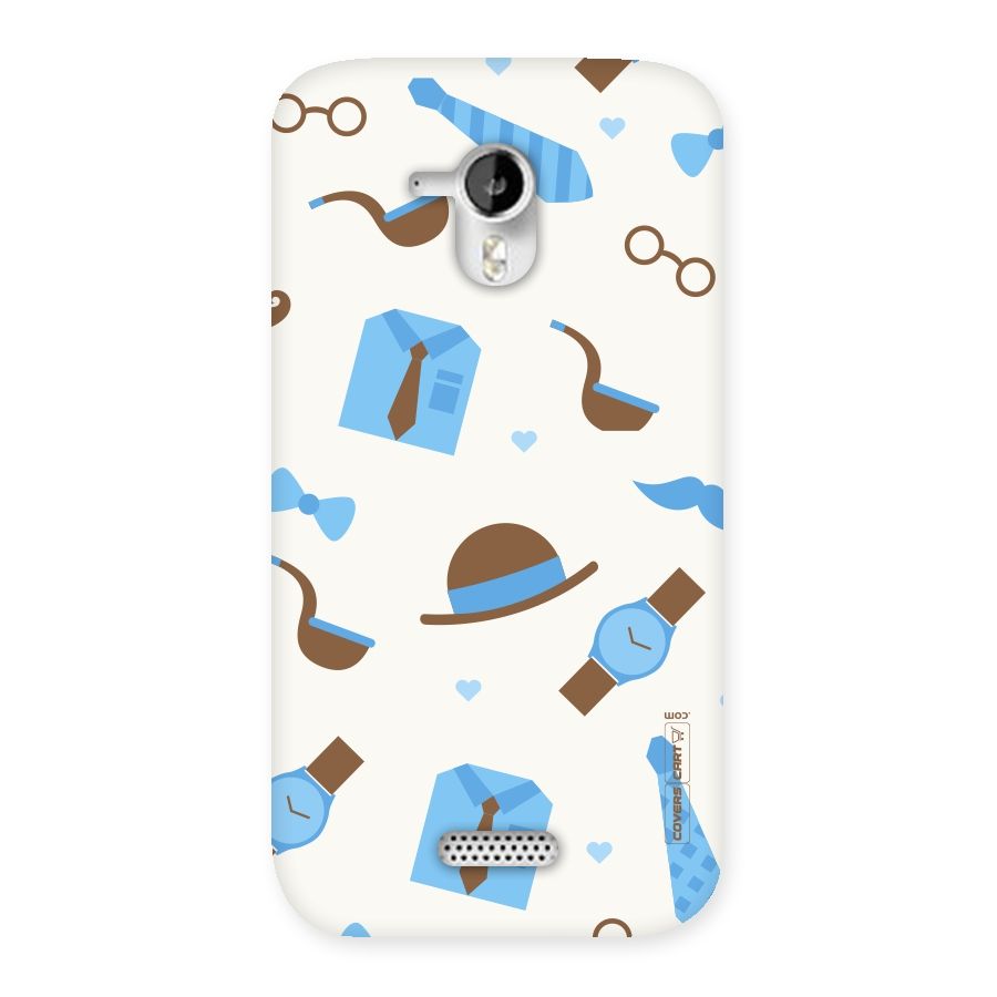 Pipe Hat Watch Pattern Back Case for Micromax Canvas HD A116