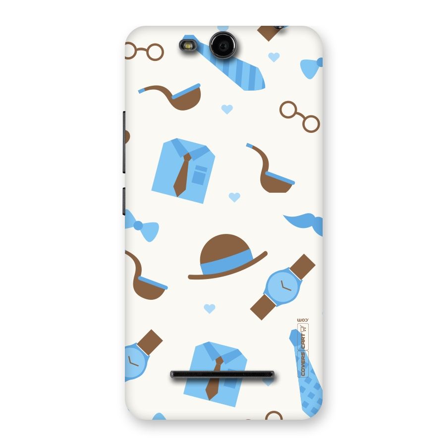Pipe Hat Watch Pattern Back Case for Micromax Canvas Juice 3 Q392