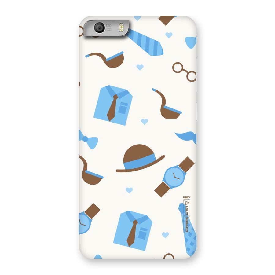 Pipe Hat Watch Pattern Back Case for Micromax Canvas Knight 2