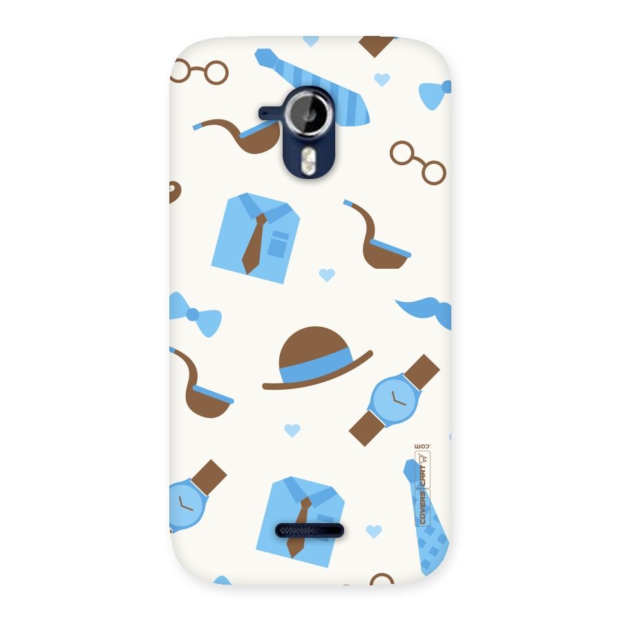 Pipe Hat Watch Pattern Back Case for Micromax Canvas Magnus A117