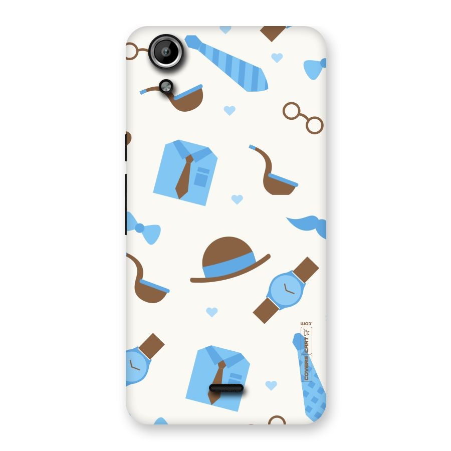 Pipe Hat Watch Pattern Back Case for Micromax Canvas Selfie Lens Q345