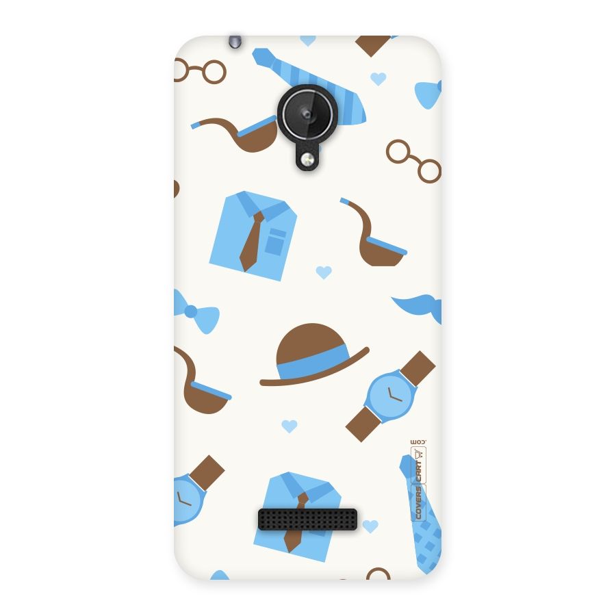 Pipe Hat Watch Pattern Back Case for Micromax Canvas Spark Q380