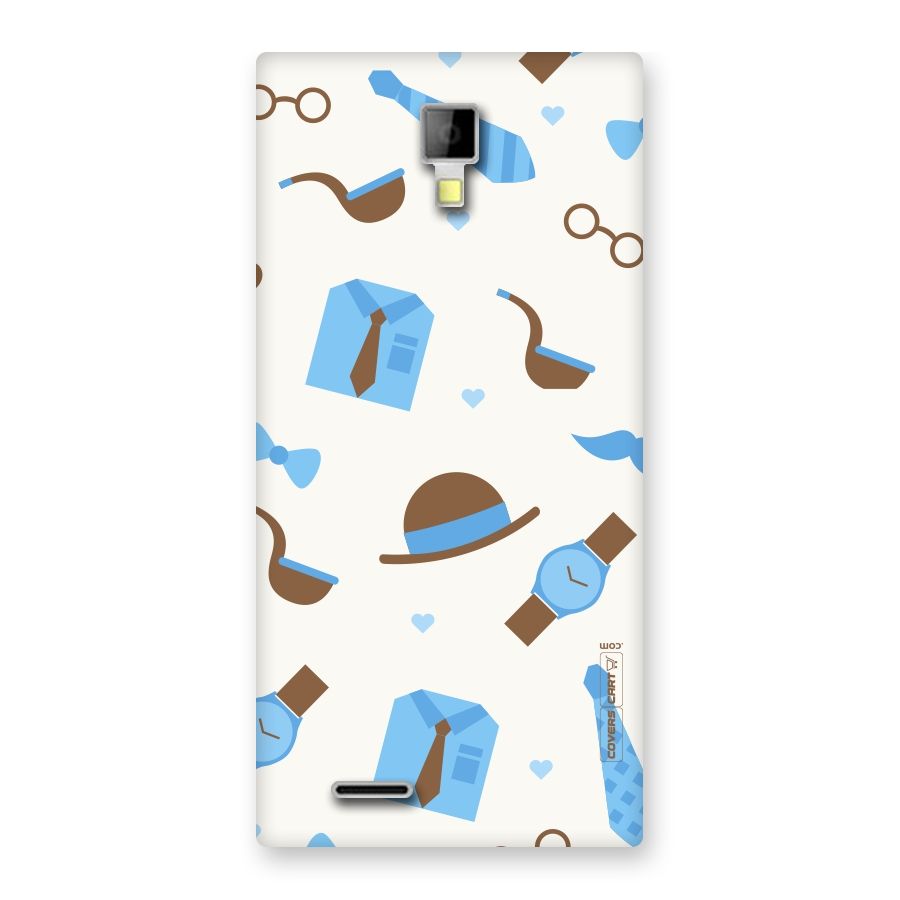 Pipe Hat Watch Pattern Back Case for Micromax Canvas Xpress A99