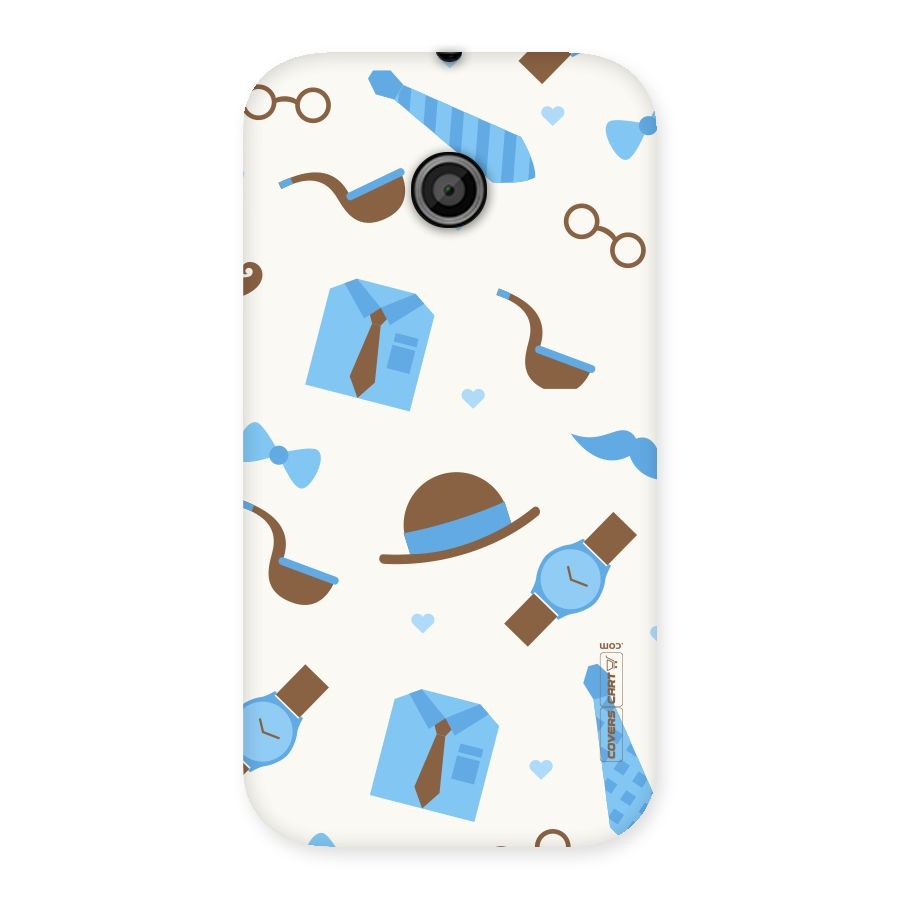 Pipe Hat Watch Pattern Back Case for Moto E