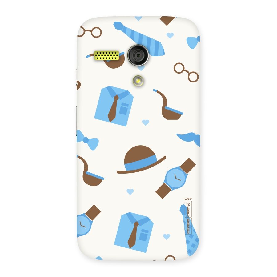 Pipe Hat Watch Pattern Back Case for Moto G