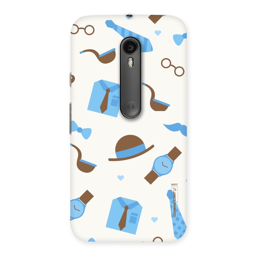 Pipe Hat Watch Pattern Back Case for Moto G Turbo
