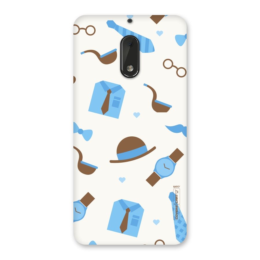 Pipe Hat Watch Pattern Back Case for Nokia 6