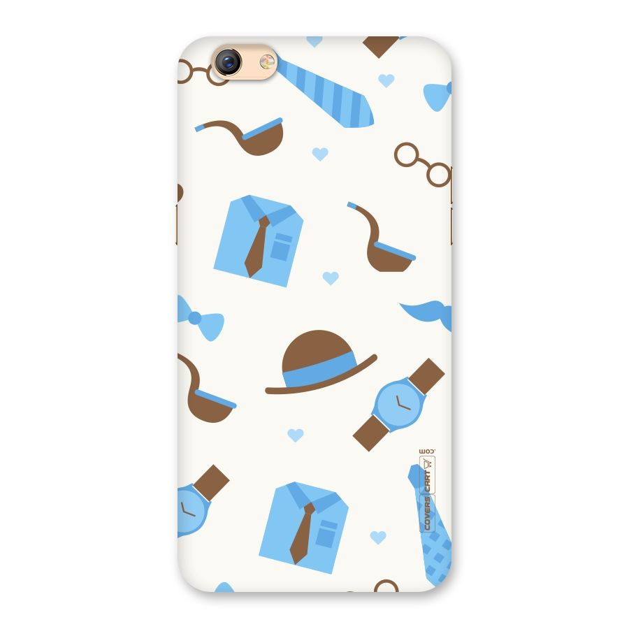 Pipe Hat Watch Pattern Back Case for Oppo F3 Plus