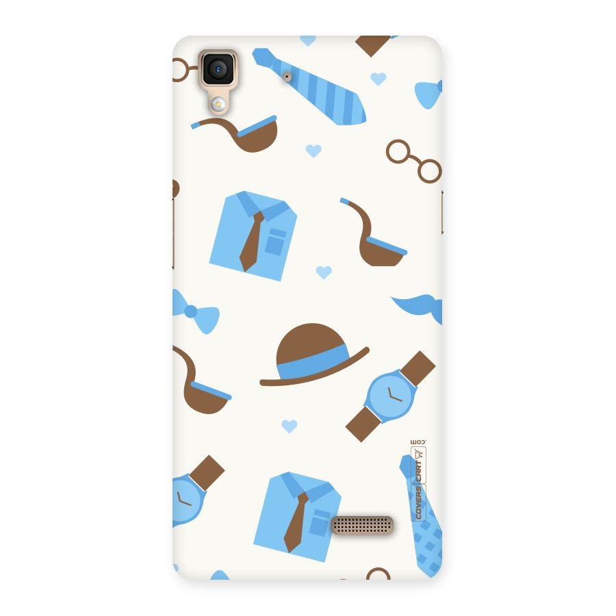 Pipe Hat Watch Pattern Back Case for Oppo R7