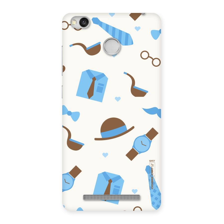 Pipe Hat Watch Pattern Back Case for Redmi 3S Prime