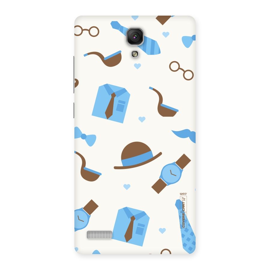 Pipe Hat Watch Pattern Back Case for Redmi Note