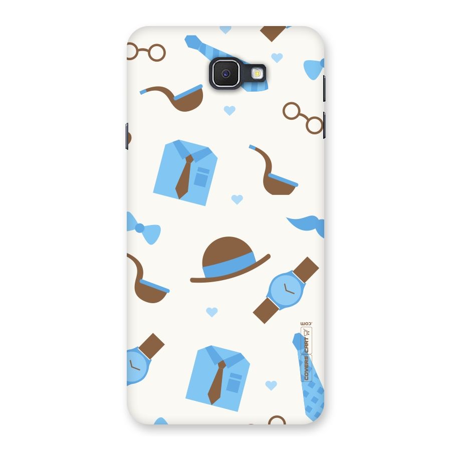 Pipe Hat Watch Pattern Back Case for Samsung Galaxy J7 Prime
