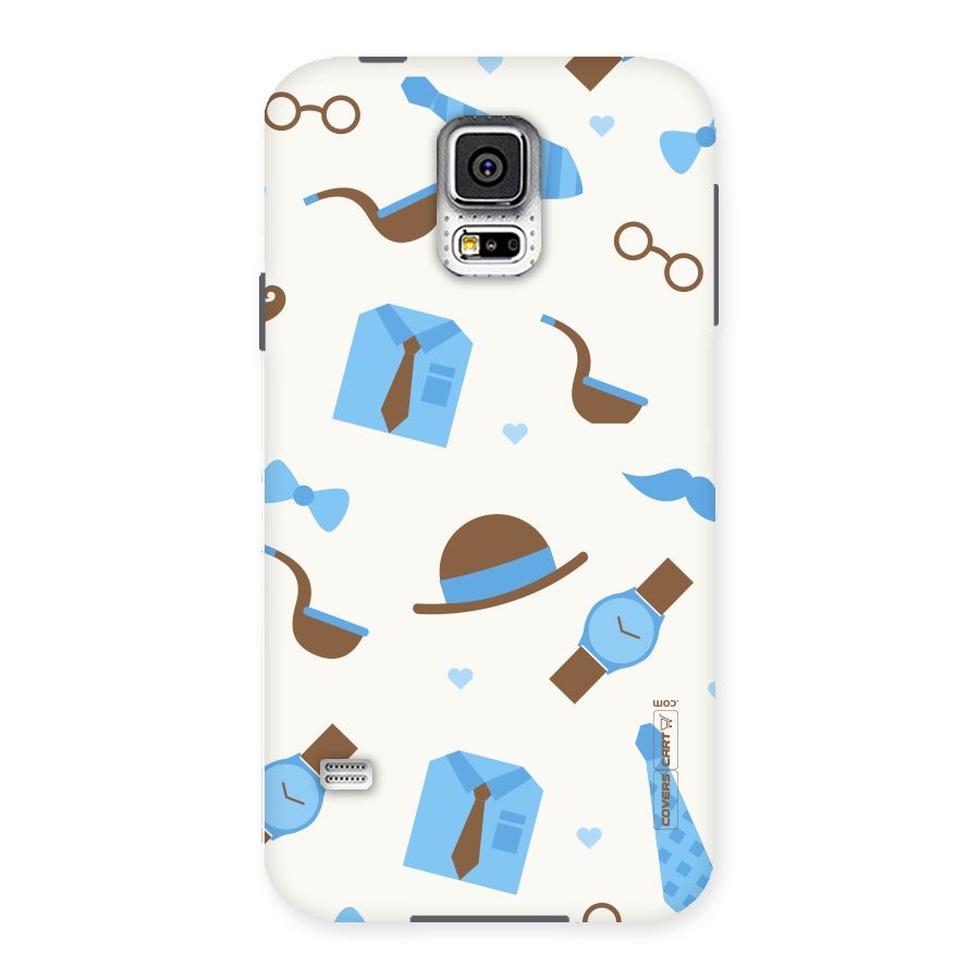 Pipe Hat Watch Pattern Back Case for Samsung Galaxy S5