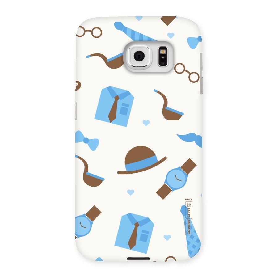 Pipe Hat Watch Pattern Back Case for Samsung Galaxy S6