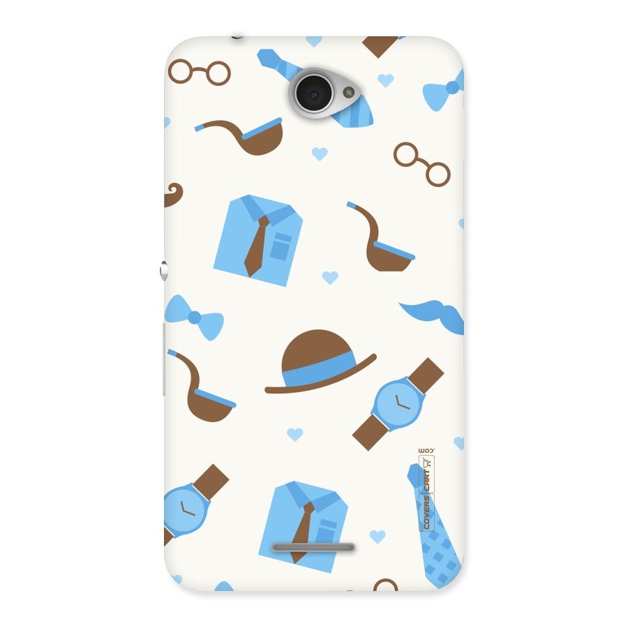 Pipe Hat Watch Pattern Back Case for Sony Xperia E4
