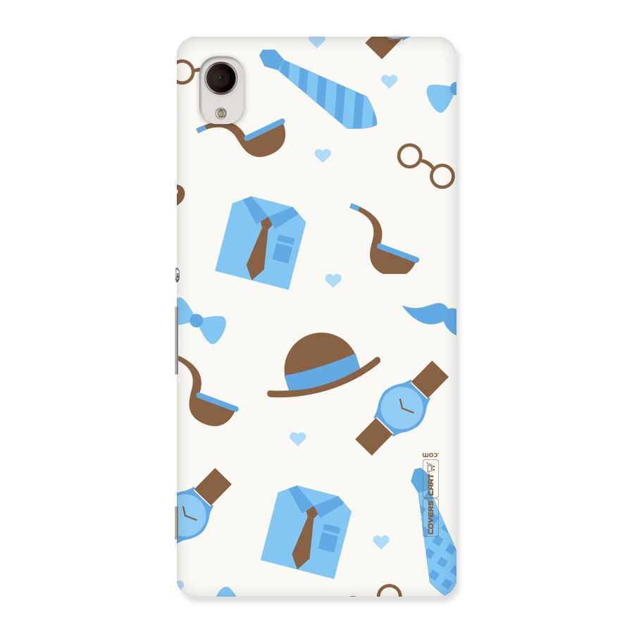 Pipe Hat Watch Pattern Back Case for Sony Xperia M4