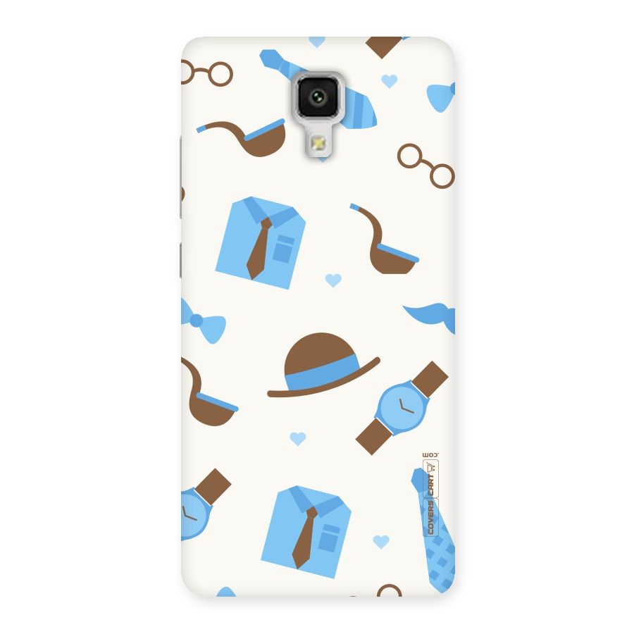 Pipe Hat Watch Pattern Back Case for Xiaomi Mi 4