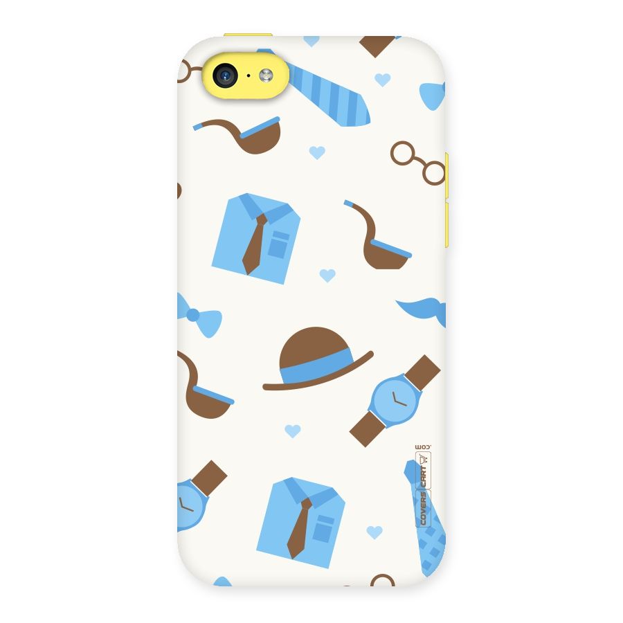 Pipe Hat Watch Pattern Back Case for iPhone 5C