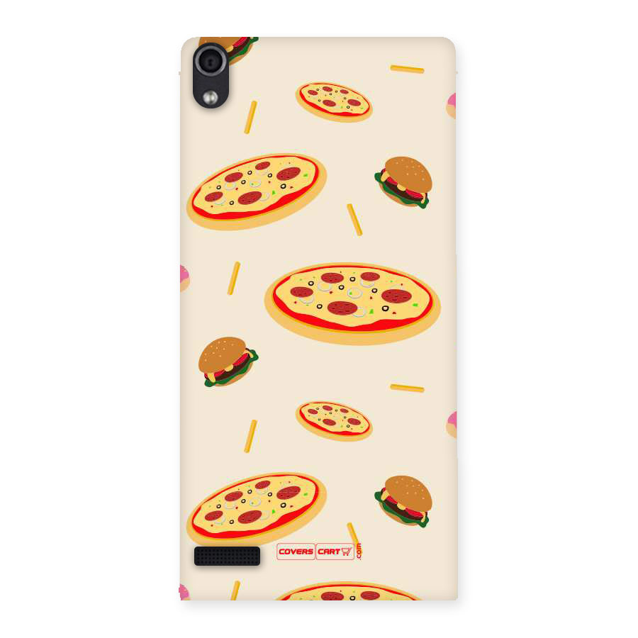 Pizza and Burger Love Back Case for Ascend P6