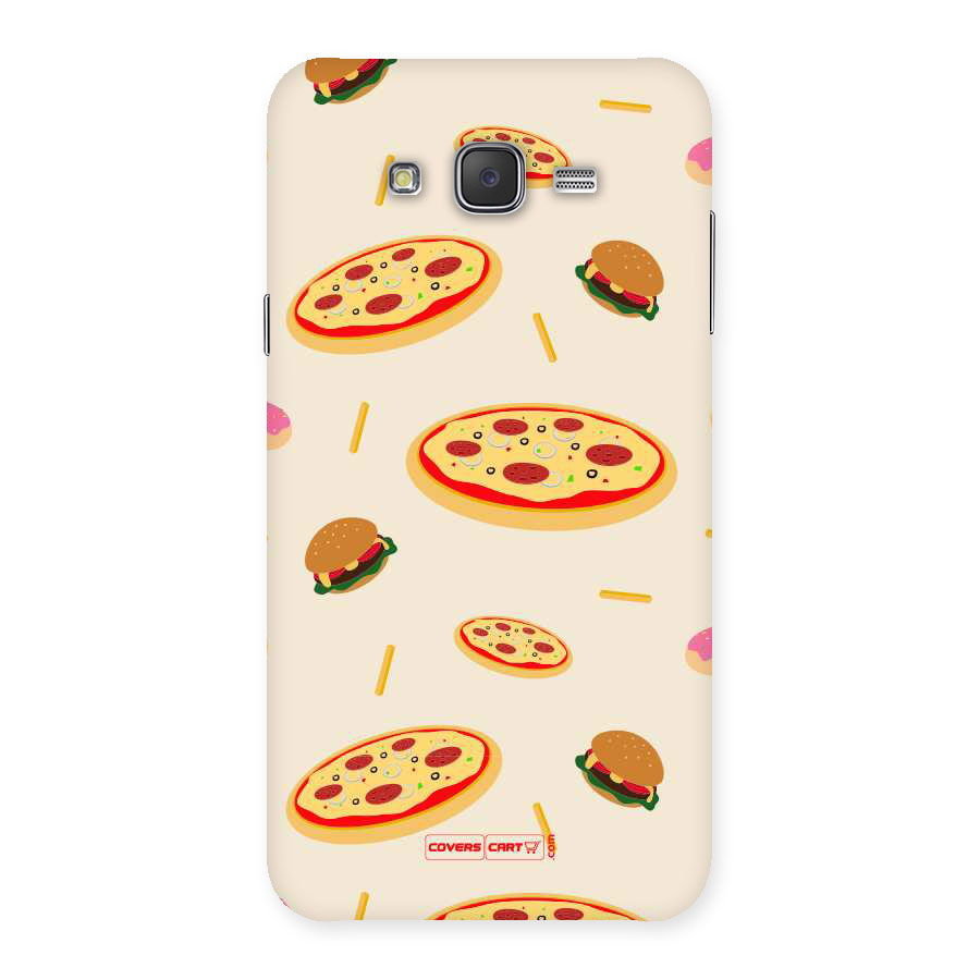 Pizza and Burger Love Back Case for Galaxy J7