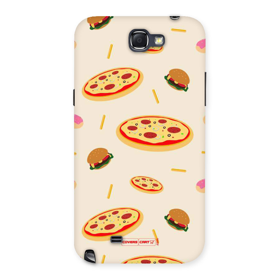 Pizza and Burger Love Back Case for Galaxy Note 2
