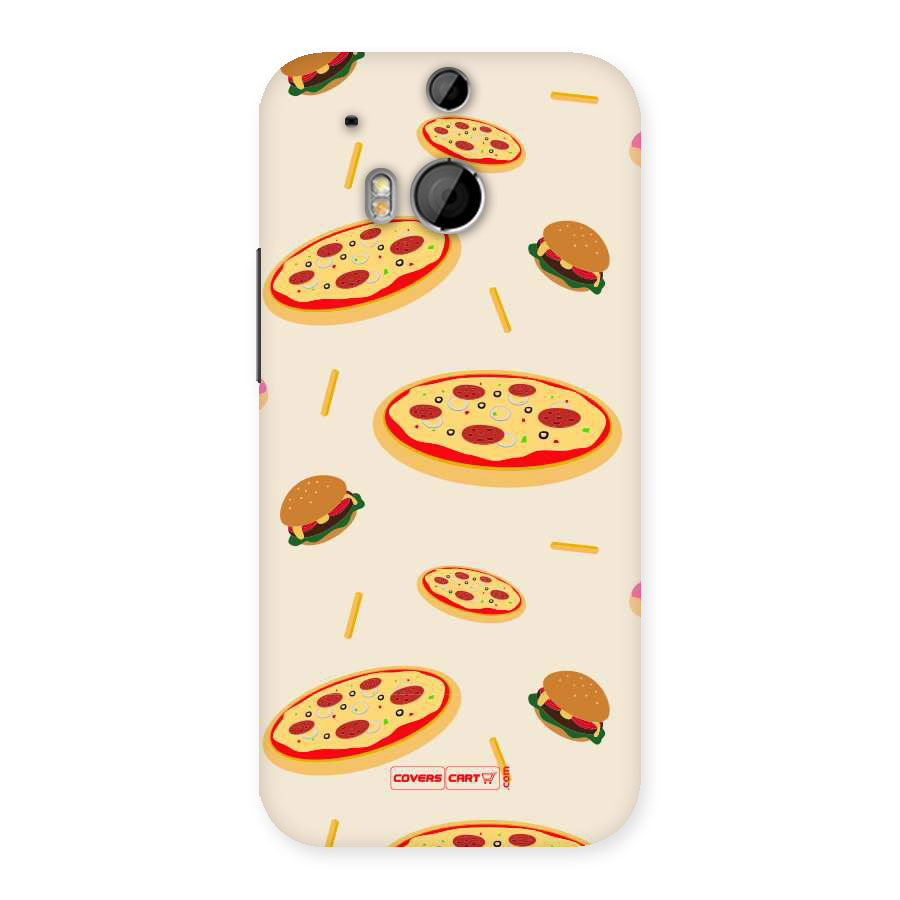 Pizza and Burger Love Back Case for HTC One M8