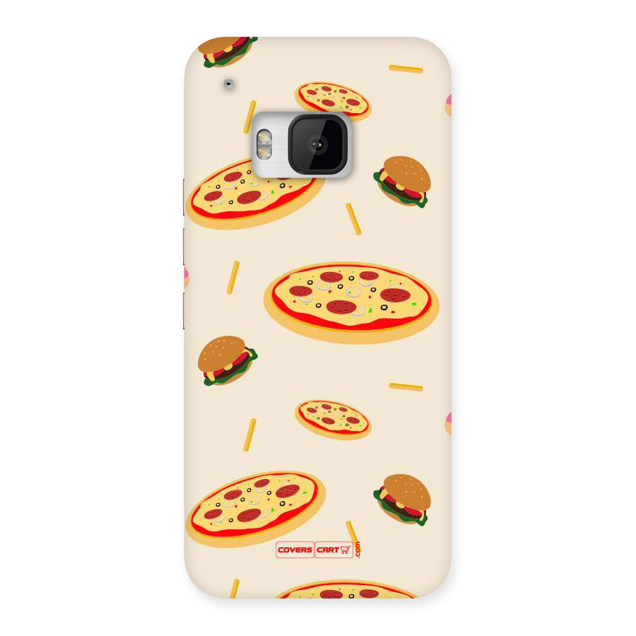 Pizza and Burger Love Back Case for HTC One M9