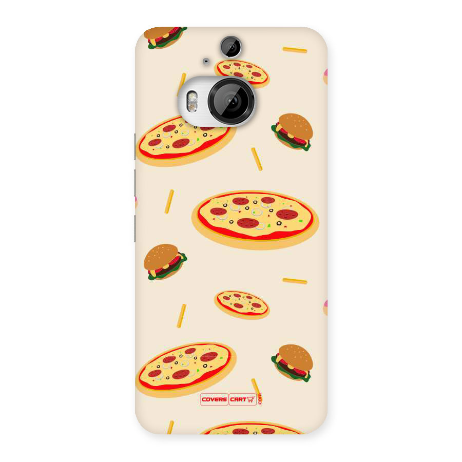 Pizza and Burger Love Back Case for HTC One M9 Plus