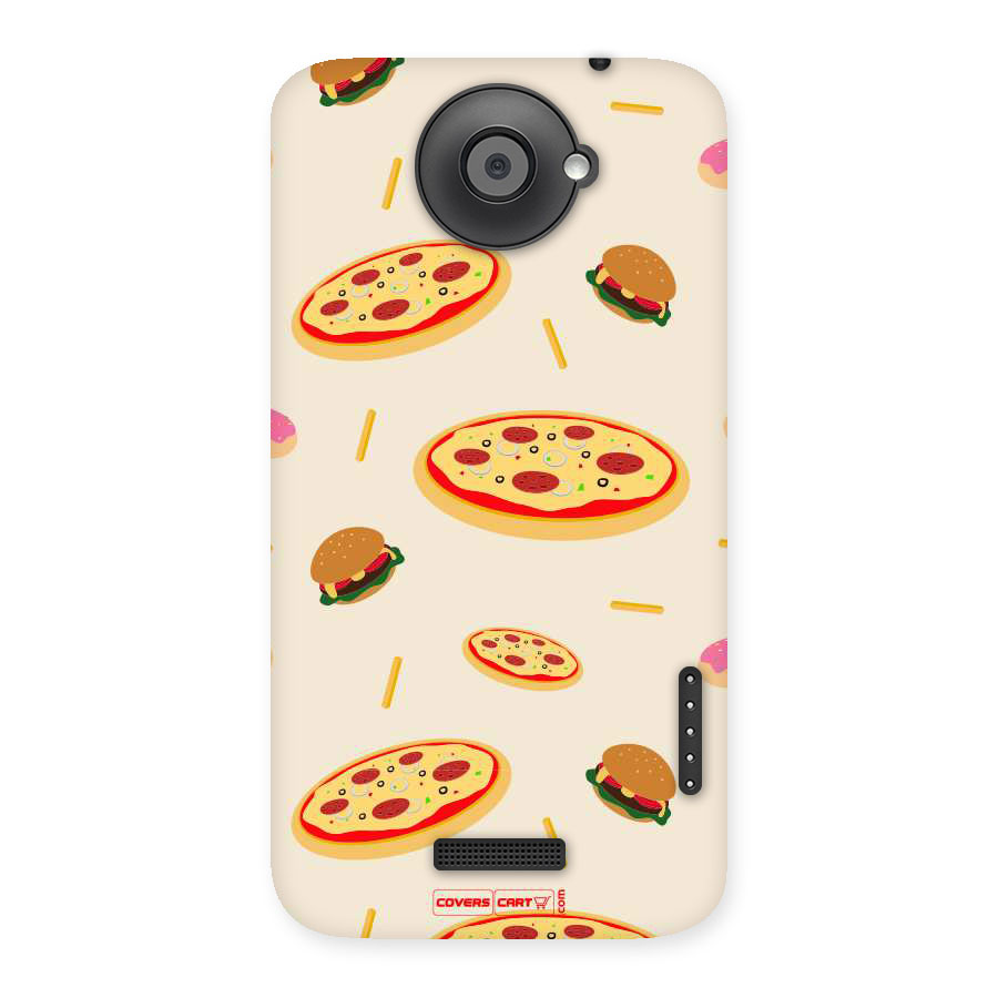Pizza and Burger Love Back Case for HTC One X