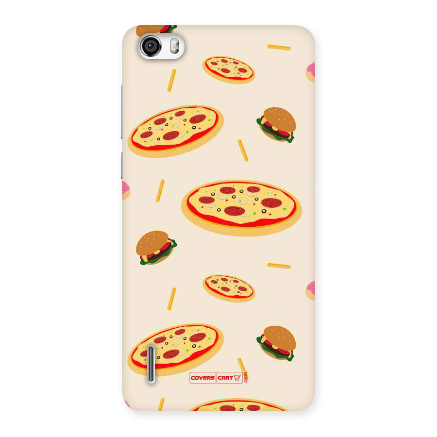 Pizza and Burger Love Back Case for Honor 6