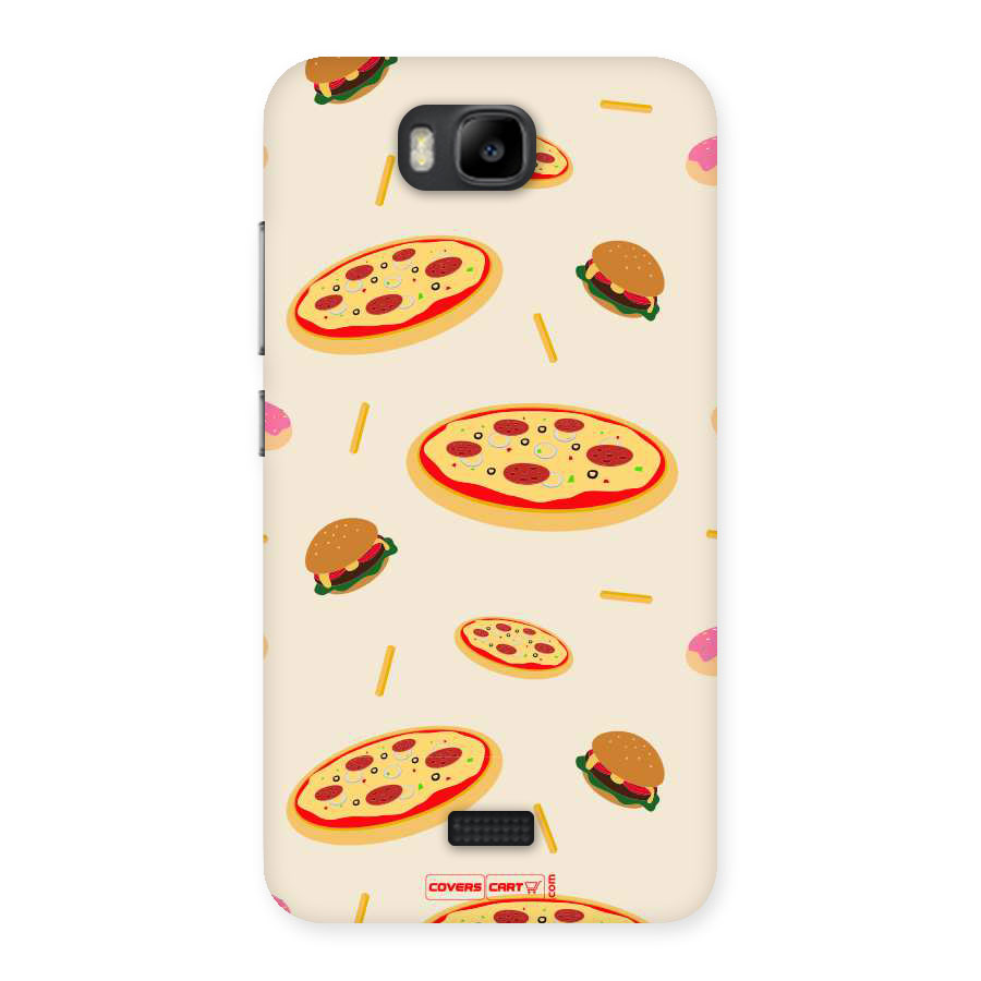 Pizza and Burger Love Back Case for Honor Bee