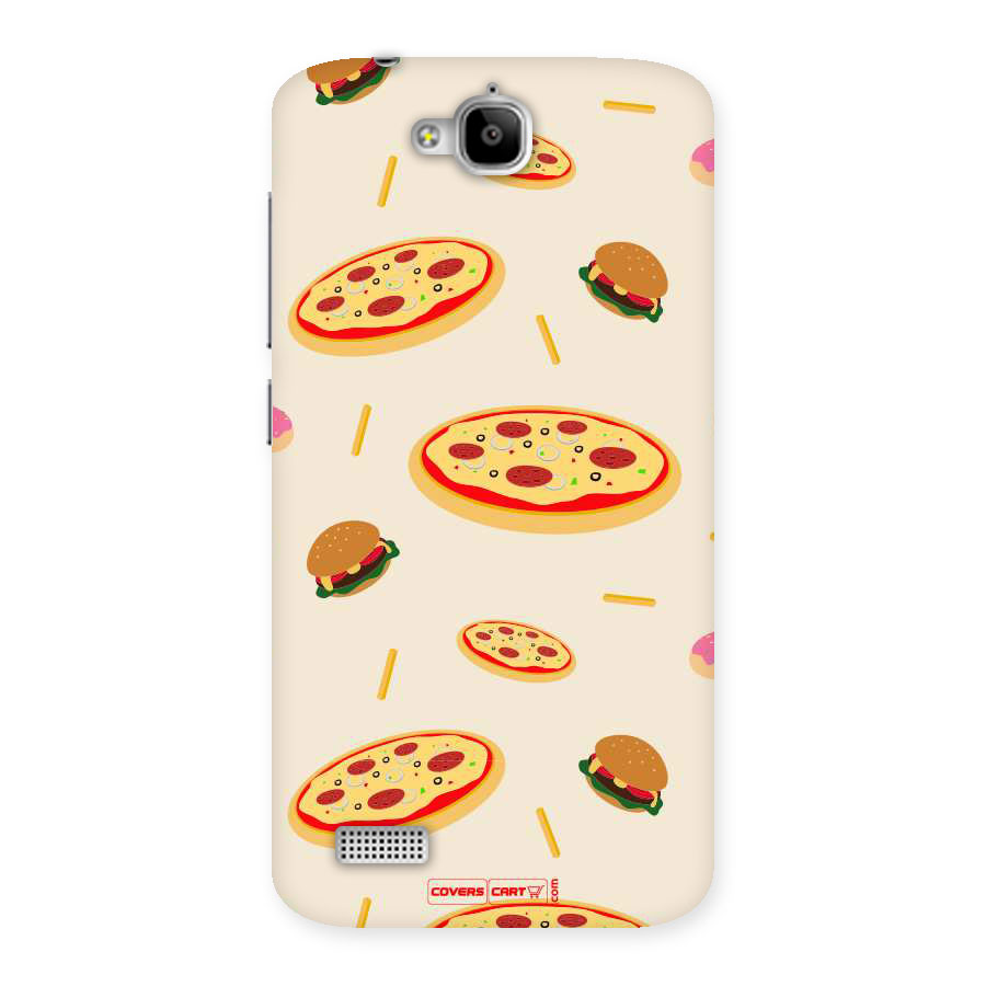 Pizza and Burger Love Back Case for Honor Holly
