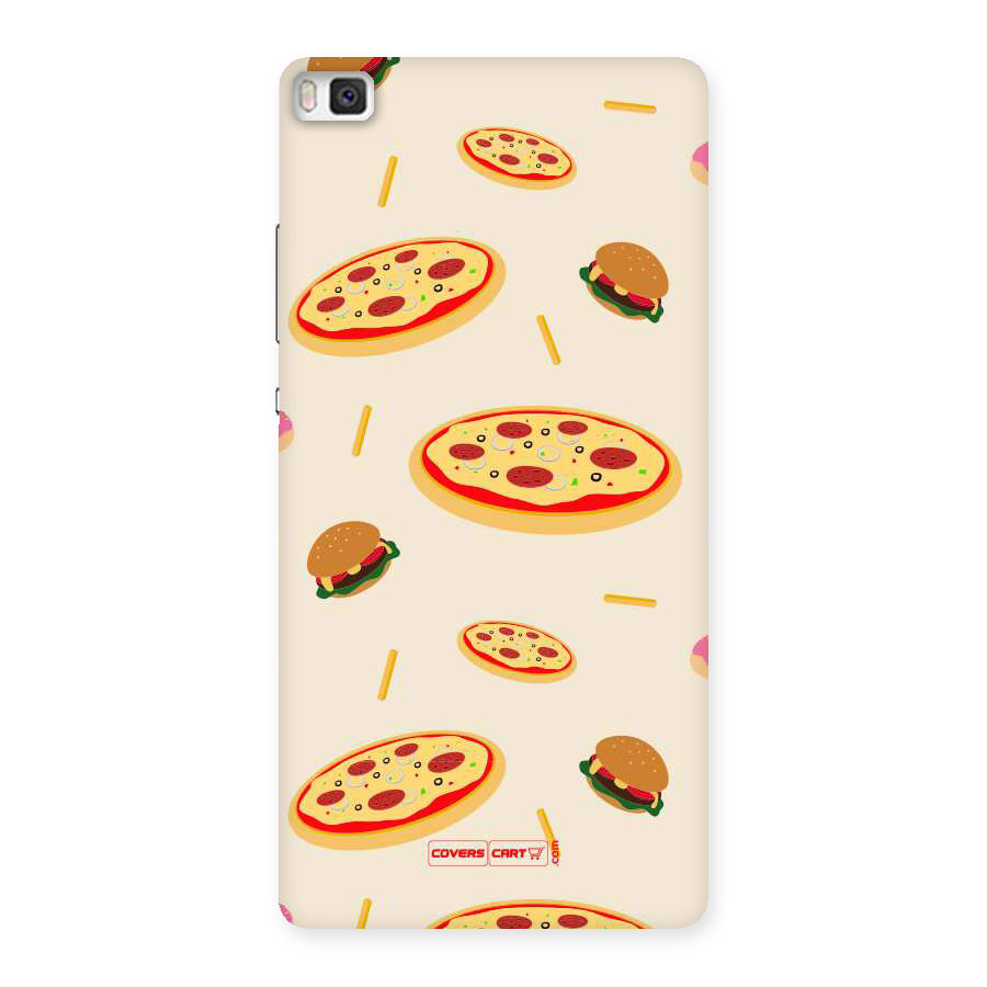 Pizza and Burger Love Back Case for Huawei P8