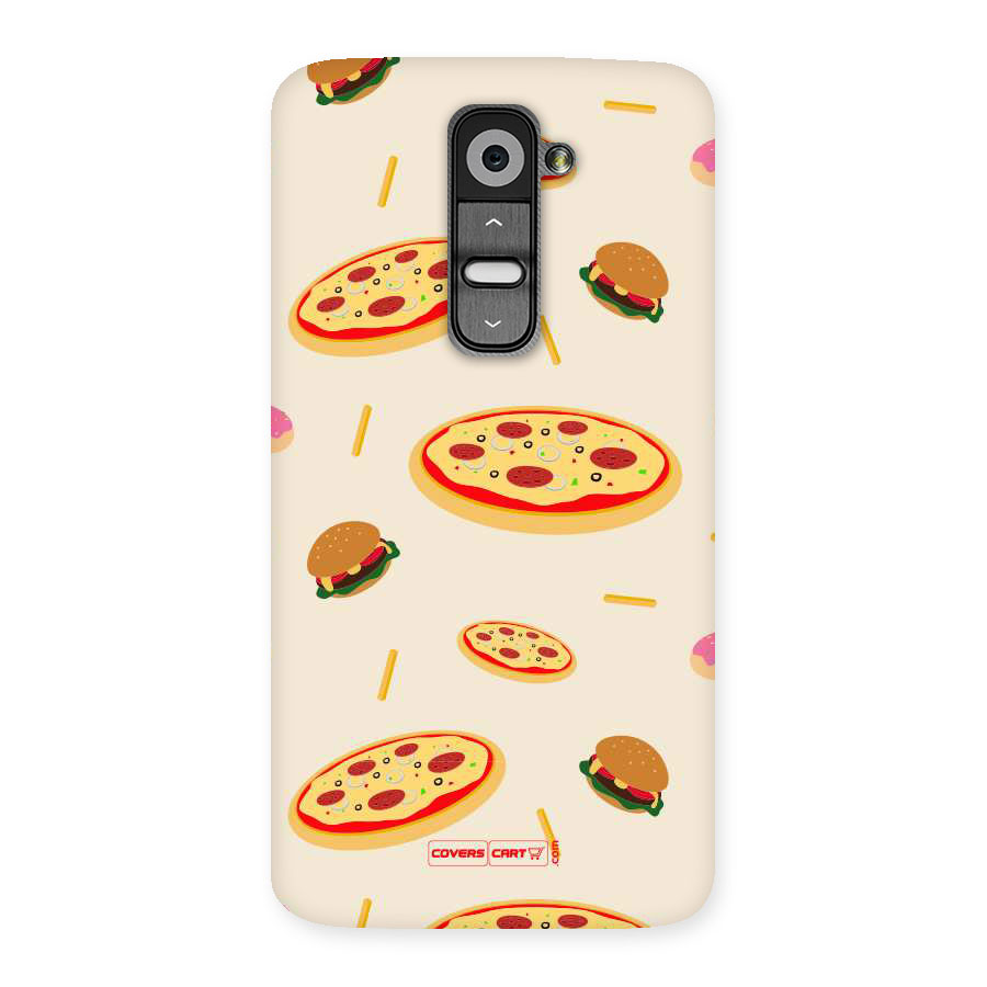 Pizza and Burger Love Back Case for LG G2