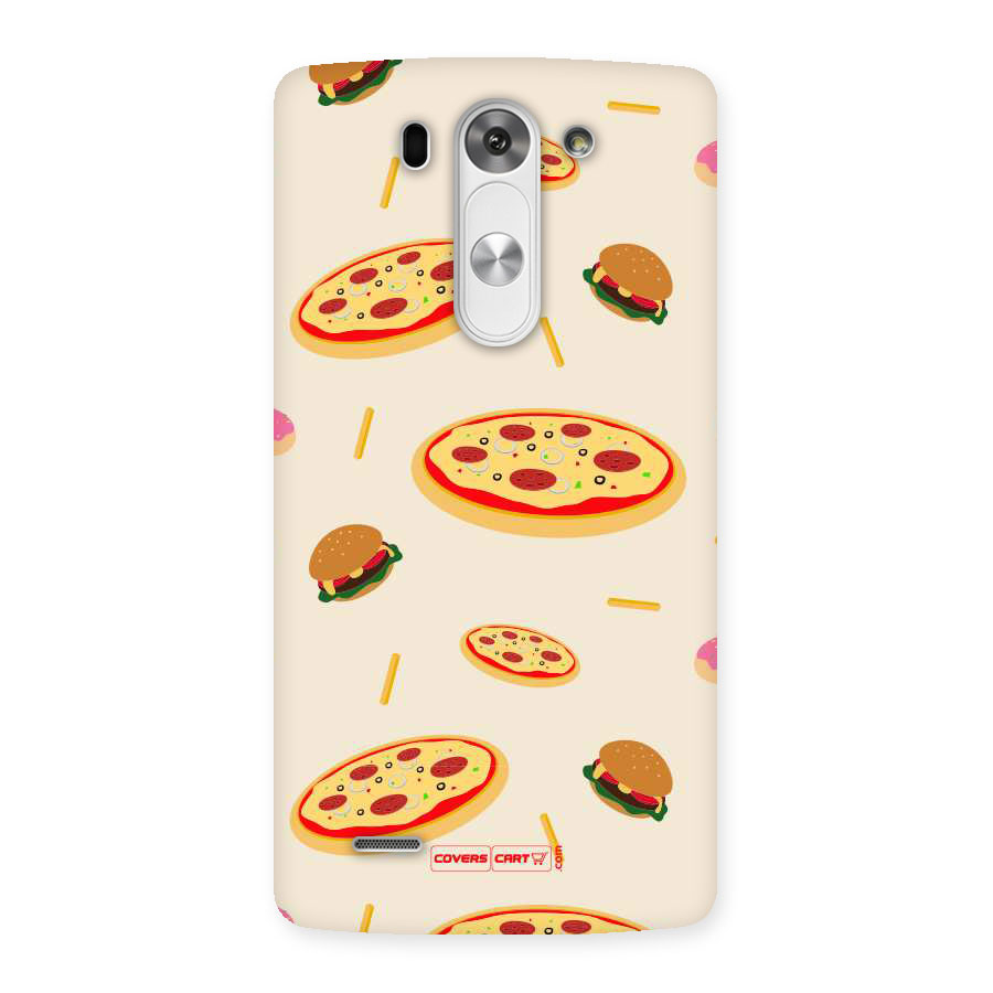 Pizza and Burger Love Back Case for LG G3 Beat