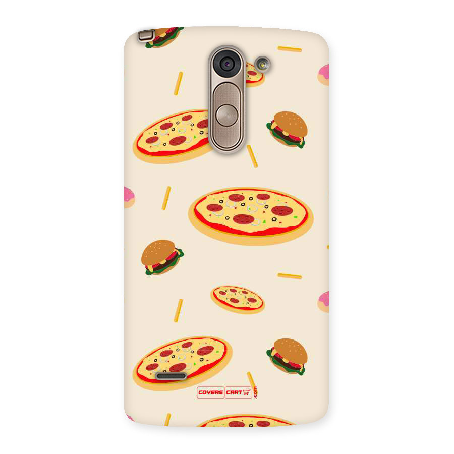 Pizza and Burger Love Back Case for LG G3 Stylus