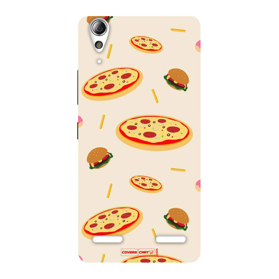 Pizza and Burger Love Back Case for Lenovo A6000