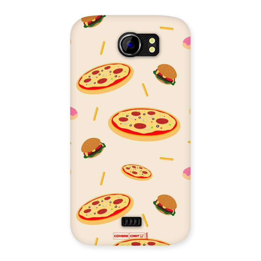 Pizza and Burger Love Back Case for Micromax Canvas 2 A110